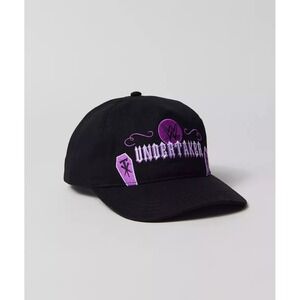 WWE The Undertaker Snapback Hat Black Purple Coffin Logo Adult Wrestling Cap